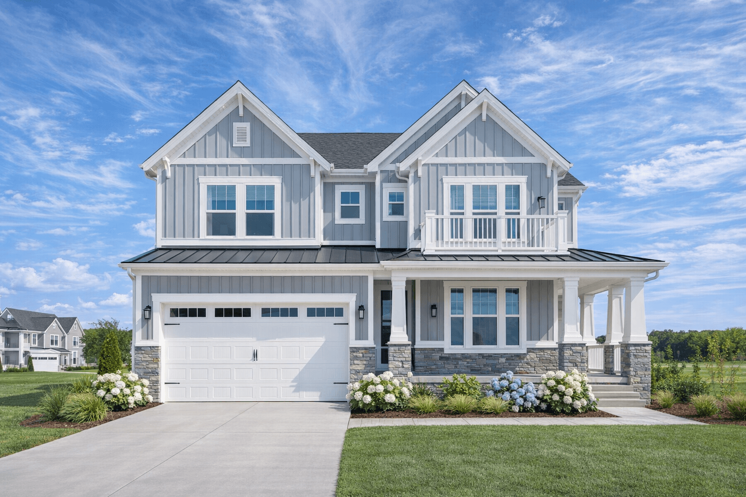 Craftsman-style home exterior