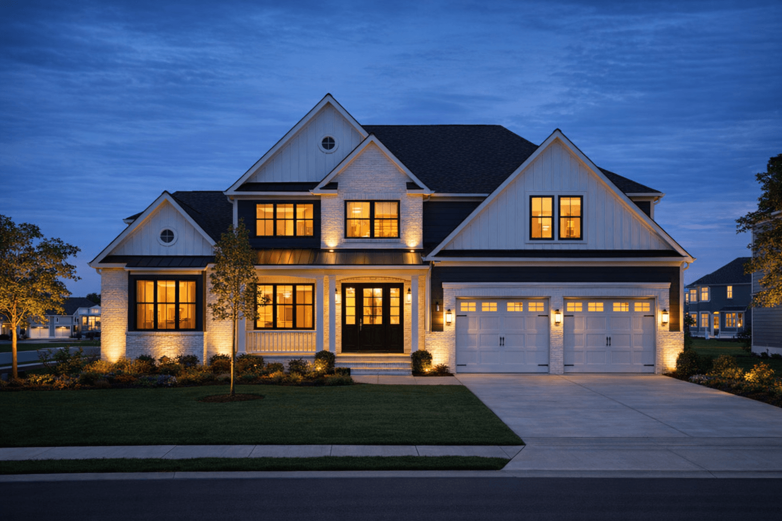 Luxury home exterior showcasing quality construction